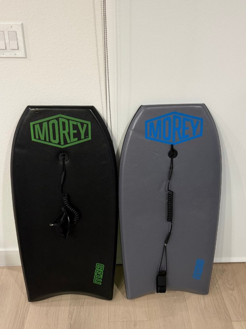 Morey M38 Bodyboard 38-inch Grey/Blue with Leash
